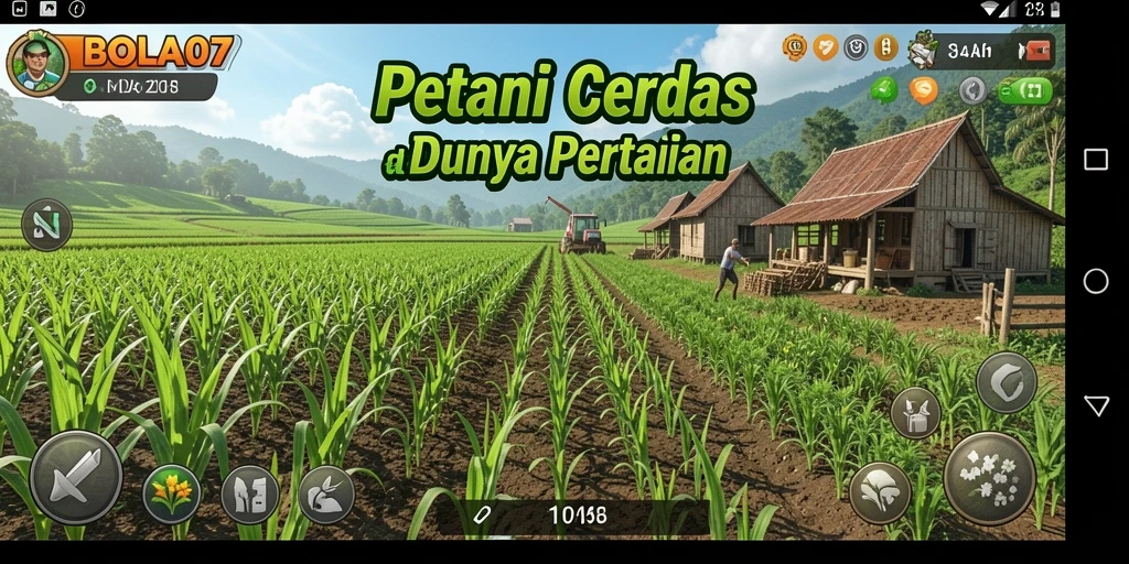 Tampilan screenshot BOLA07 menampilkan aktivitas bertani yang seru.