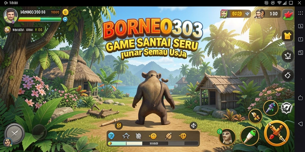 Tampilan seru gameplay dalam BORNEO303 yang mengasyikkan dan penuh warna.