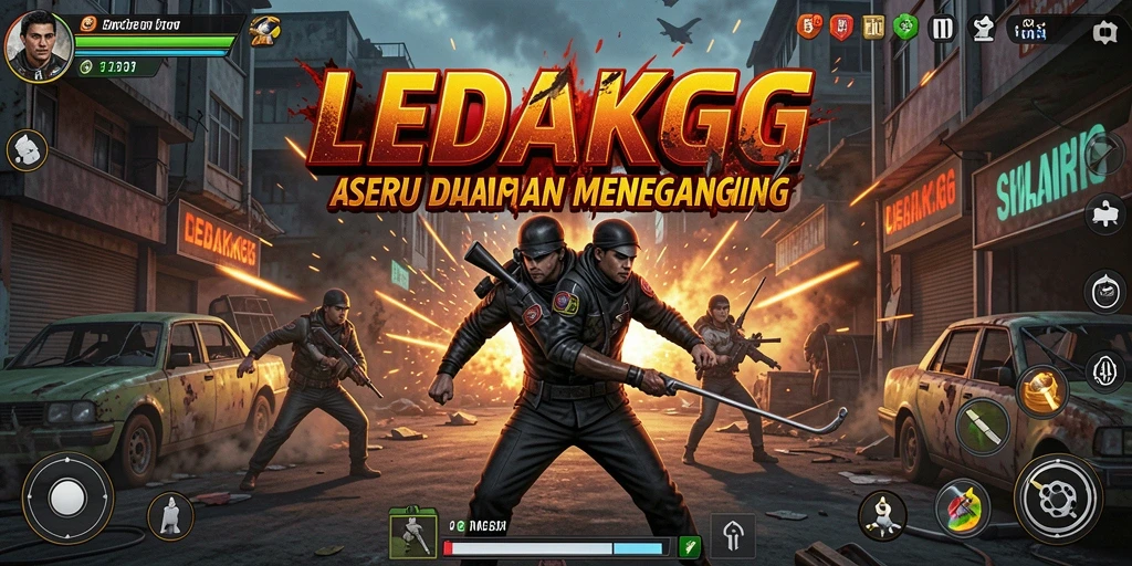 Tampilan gameplay LEDAKGG dengan aksi seru dan mendebarkan.