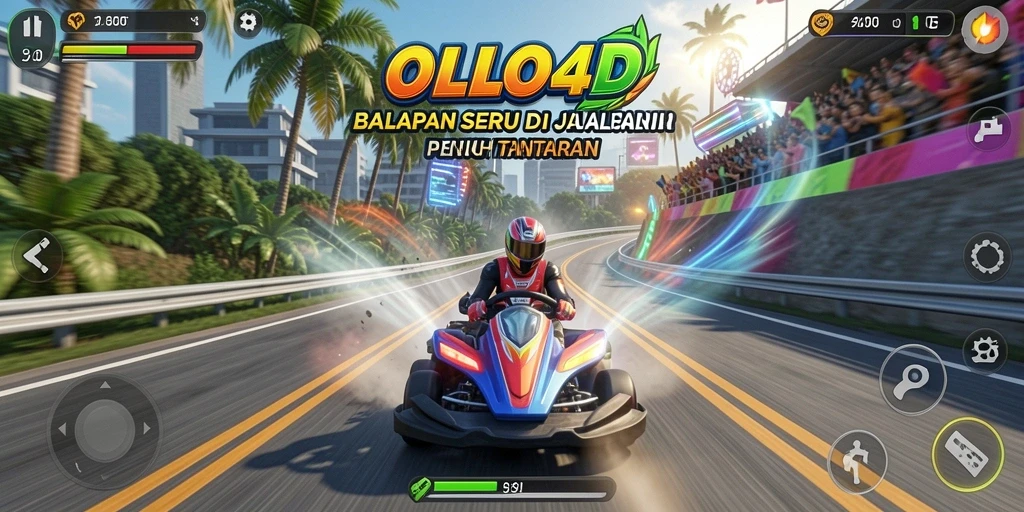 Gameplay balapan yang mendebarkan di OLLO4D.