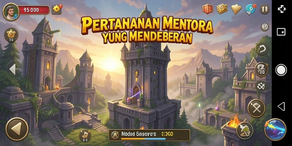 Tampilan gameplay T6 yang seru dan menantang di Tower Defense.